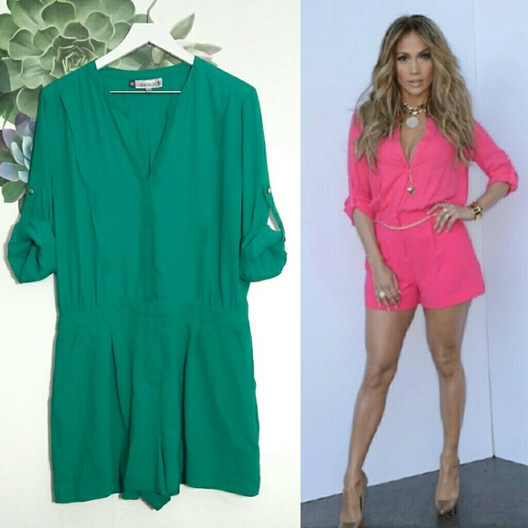 jennifer lopez green jumpsuit